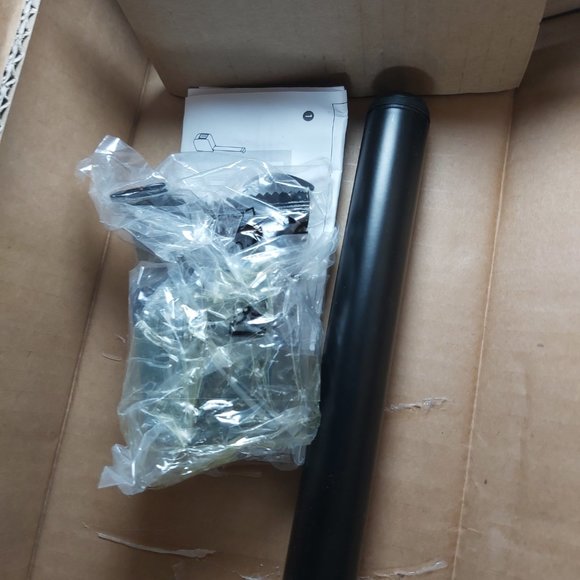 Pair (x2) of 36-72" Amazon Basics 1-Inch Wall Curtain Rod +Caps Finials Black - Picture 8 of 9